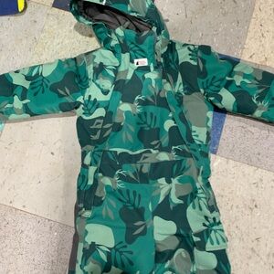 MEC Green Camouflage Kids Snowsuit